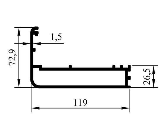 13208 - Kapı Kasası Profili