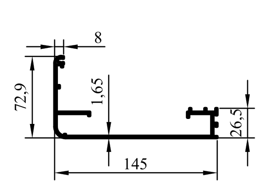 180114 - 14,5 cm Pervaz Profili