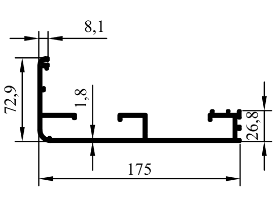180321 - 17,5 cm Pervaz Profili