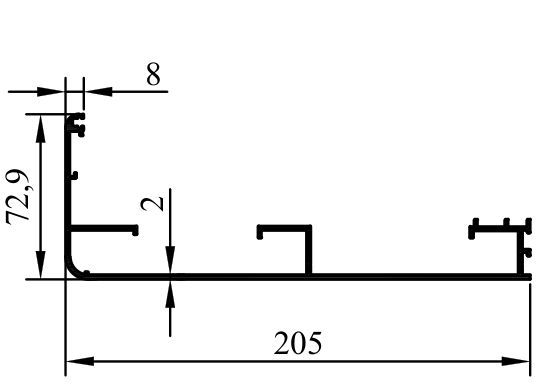 180322 - 20,5 cm Pervaz Profili