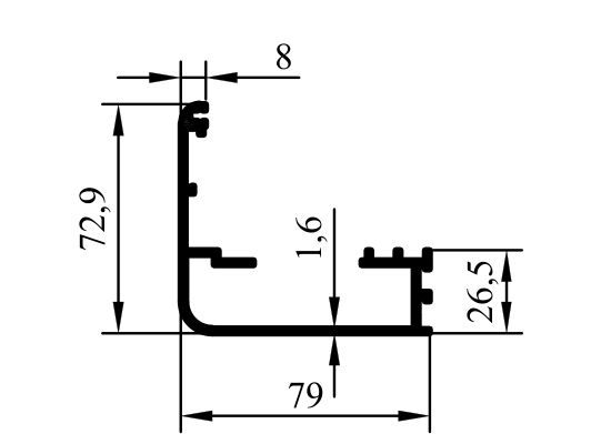 180324 - 8 cm Pervaz Profili