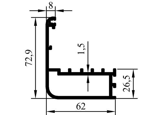 6179 - 6 cm Pervaz Profili