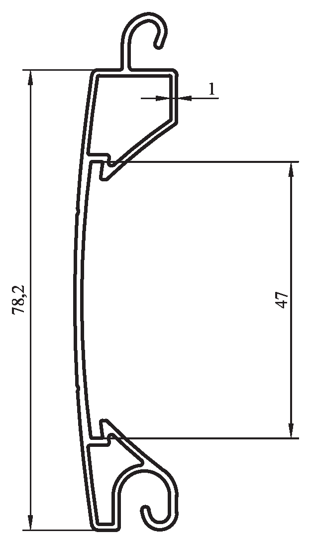 13021 - 77/78 mm perforierte Strangpresslamelle
