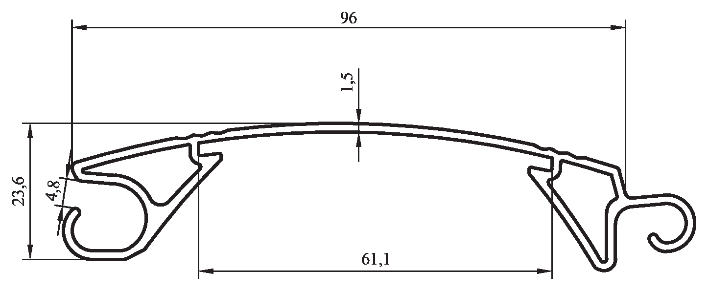 13172 - 96 mm Schwerlastlamelle