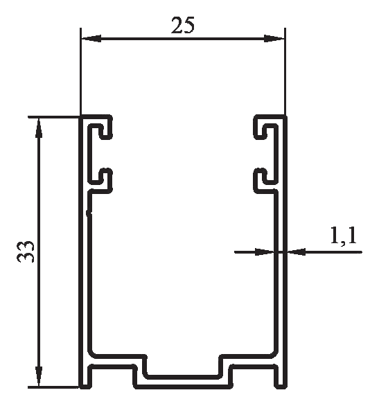 14256 - Bitim / alt profil - 33 mm