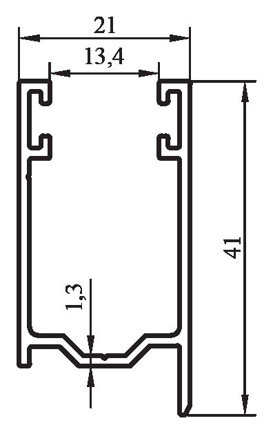 15421 - Ray / kanal profili - 41 mm