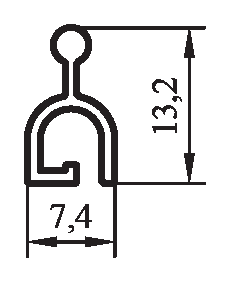 16207 - Fitil / askı profili - 13,2 mm
