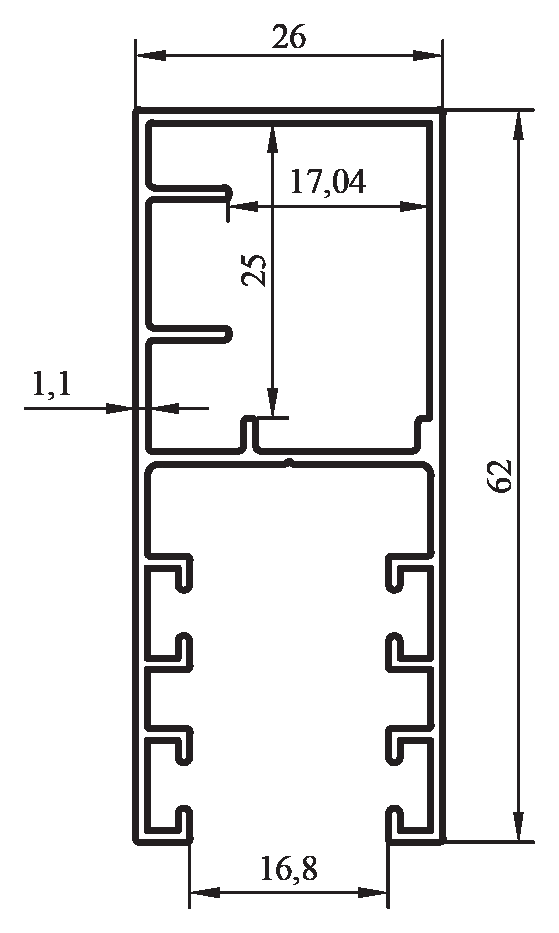 16436 - Yan dikme - 62 mm