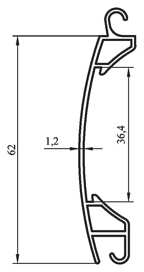 16569 - 62 mm güçlendirilmiş lamel