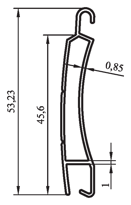P-651 - 53 mm kavisli lamel